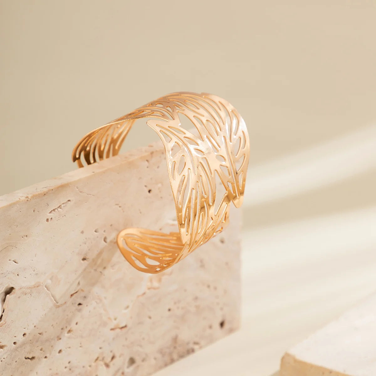 Gold Leaf Cuff Bracelet T Styles Online