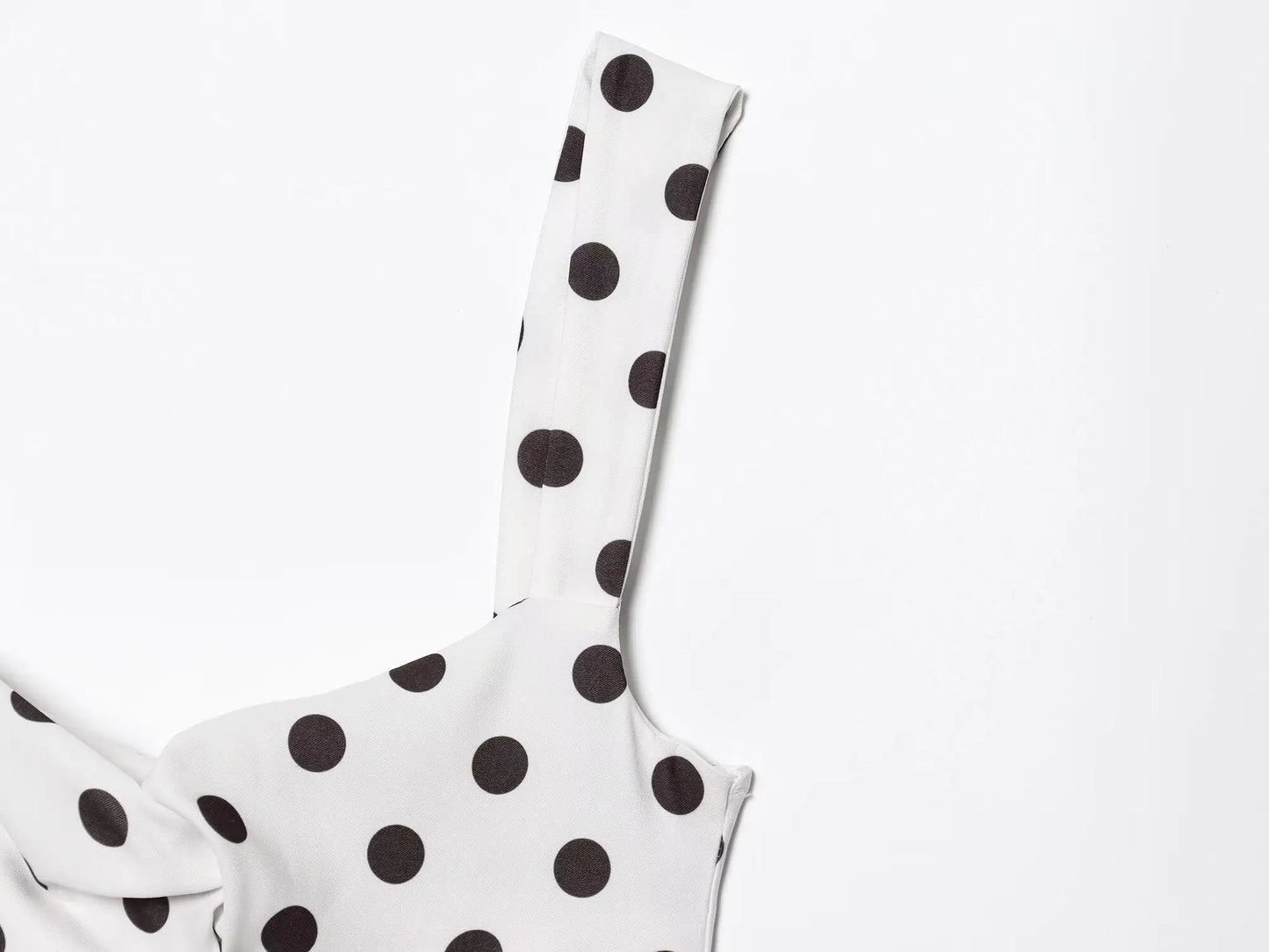 European and American style 2025 summer new sexy hot girl low-cut slim polka dot suspender dress T Styles Online