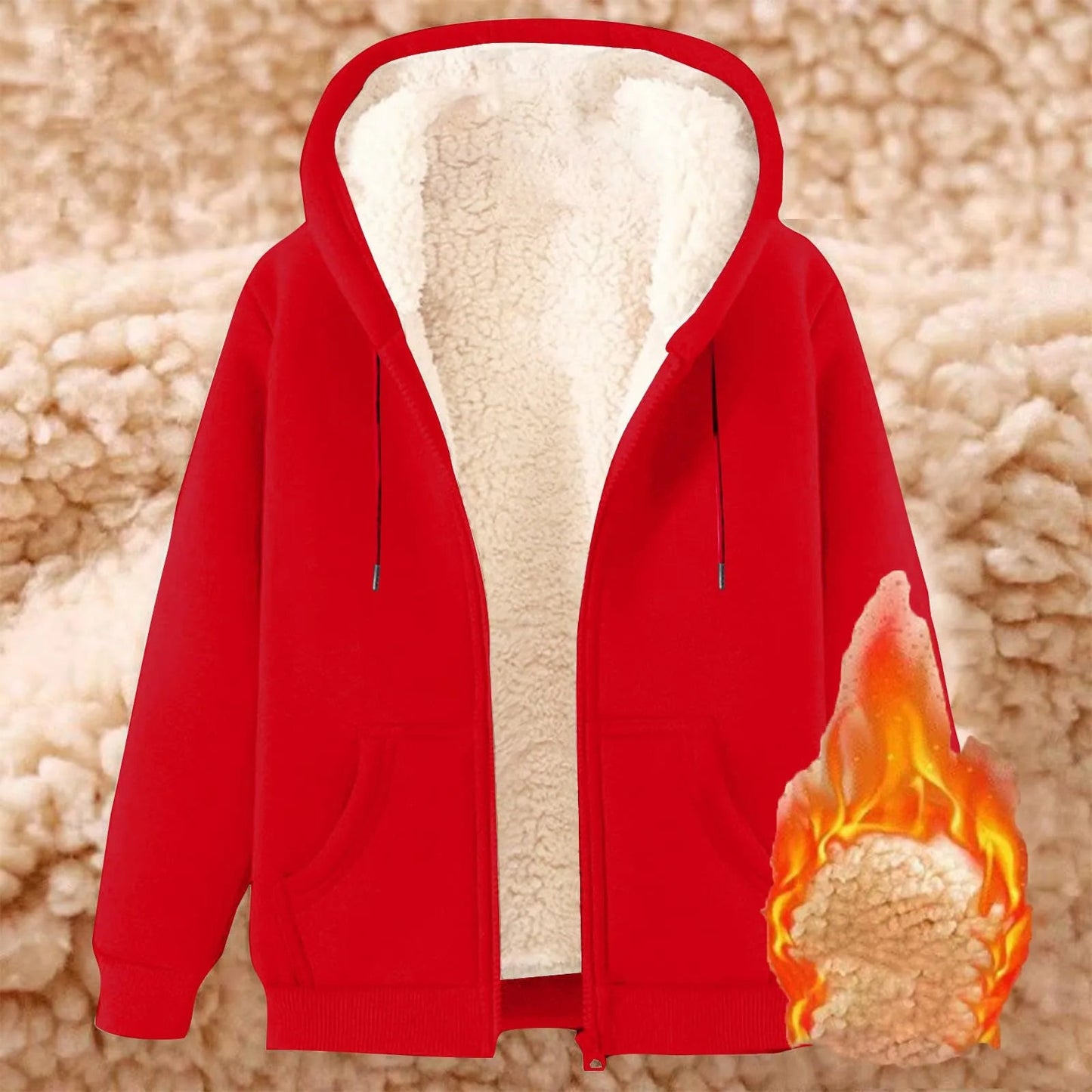 Women’s Thick Fleece Zip-Up Hoodie T Styles Online