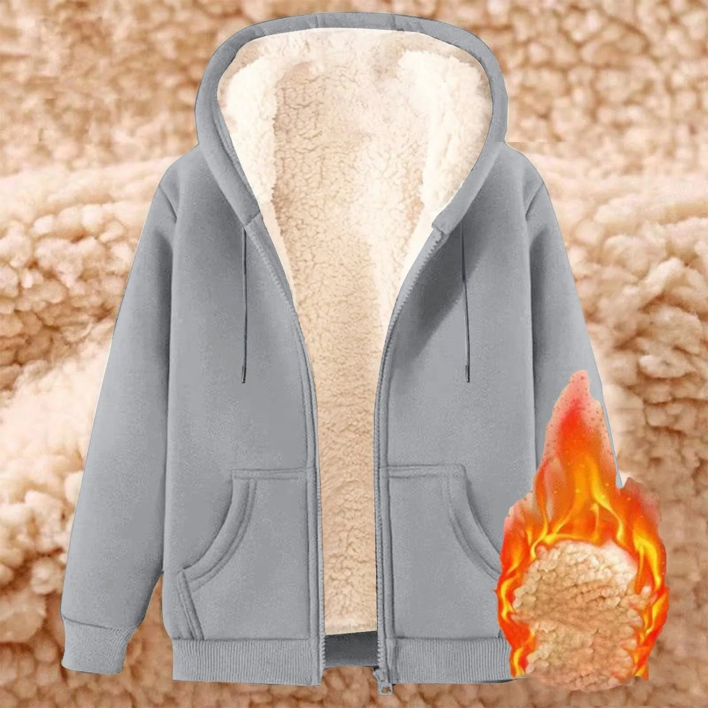 Women’s Thick Fleece Zip-Up Hoodie T Styles Online