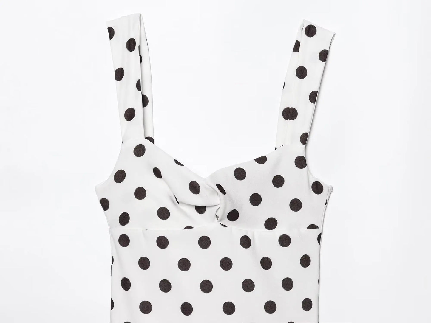 European and American style 2025 summer new sexy hot girl low-cut slim polka dot suspender dress T Styles Online