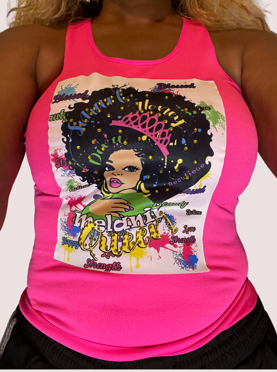 Glam Queen Tanks - Baby Pink T Styles Online