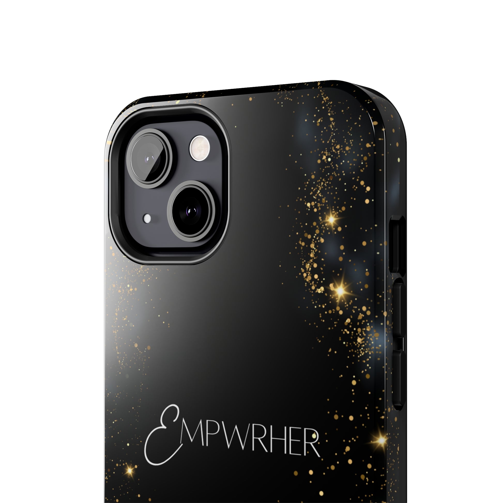 EMPWRHER Black Gold - Custom Phone Case, Impact-Resistant Polycarbonate Shell, Wireless Charging, iPhone 7, 8, X, 11, 12, 13, 14 & more. Printify