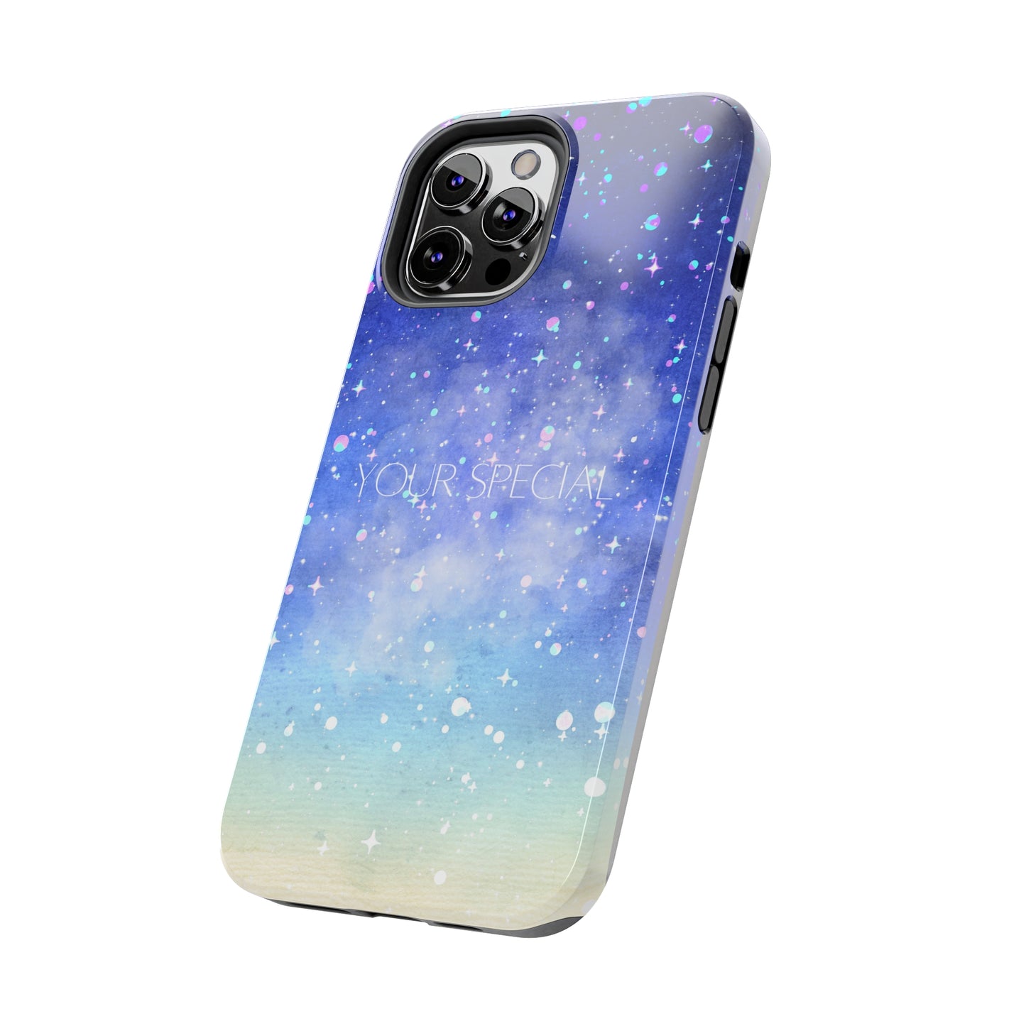 Your Special  - Blue - Custom Phone Case, Impact-Resistant Polycarbonate Shell, Wireless Charging, iPhone 7, 8, X, 11, 12, 13, 14 & more. Printify