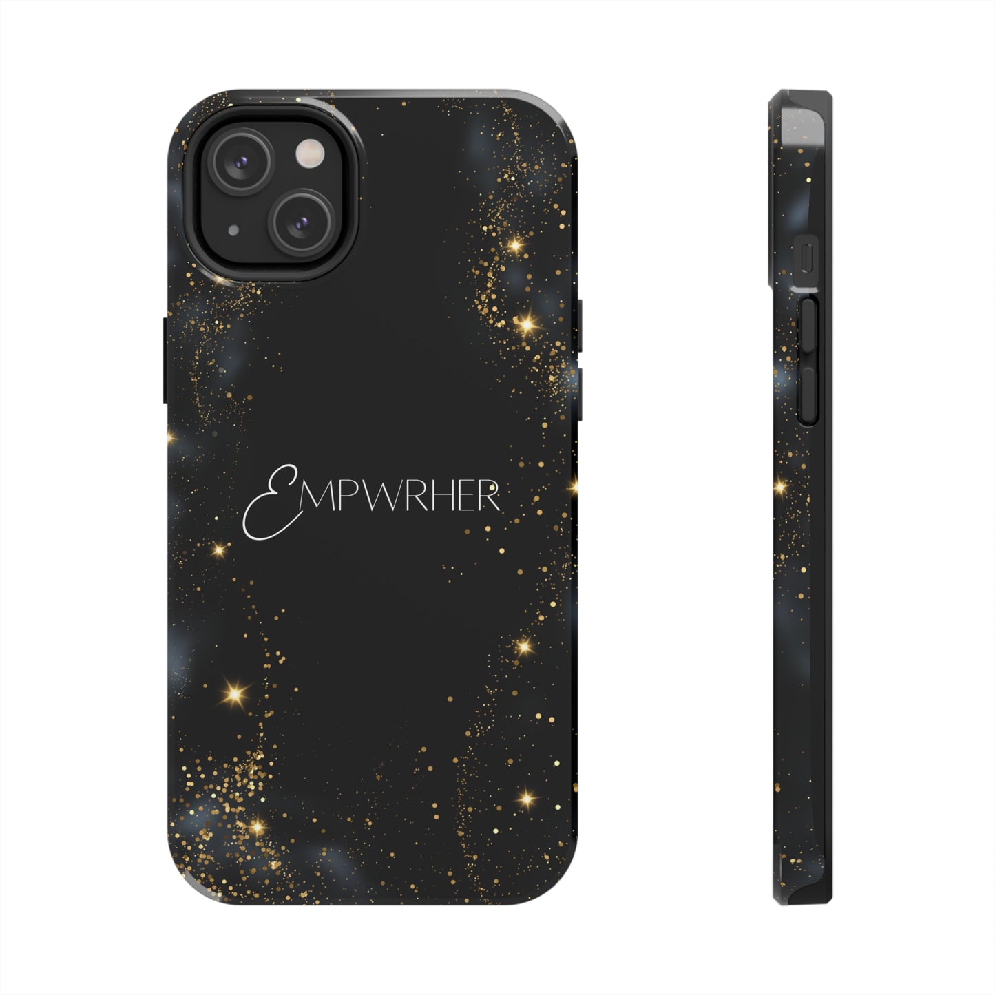 EMPWRHER Black Gold - Custom Phone Case, Impact-Resistant Polycarbonate Shell, Wireless Charging, iPhone 7, 8, X, 11, 12, 13, 14 & more. Printify