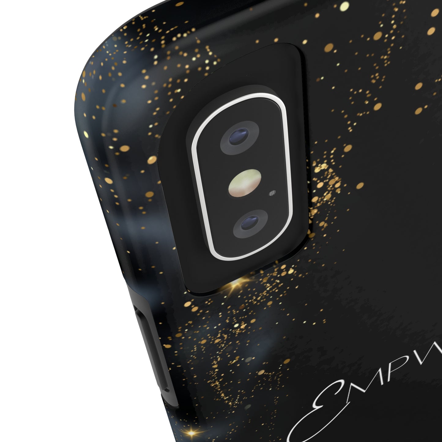 EMPWRHER Black Gold - Custom Phone Case, Impact-Resistant Polycarbonate Shell, Wireless Charging, iPhone 7, 8, X, 11, 12, 13, 14 & more. Printify