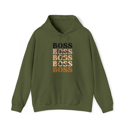 BOSS - Believing Over Stressing - Unisex Style Heavy Blend™ Women's Hooded Sweatshirt - Empowered, Inspirational, Faith Based Hoodies Printify