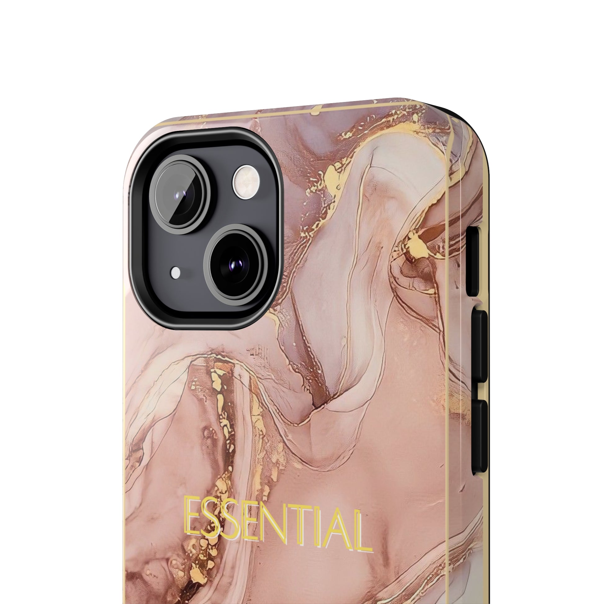 Essential -Custom Phone Case, Pink Blue Gold, Impact-Resistant Polycarbonate Shell, Wireless Charging, iPhone 7, 8, X, 11, 12, 13, 14 & more Printify