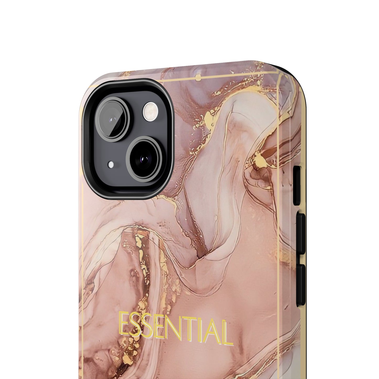 Essential -Custom Phone Case, Pink Blue Gold, Impact-Resistant Polycarbonate Shell, Wireless Charging, iPhone 7, 8, X, 11, 12, 13, 14 & more Printify