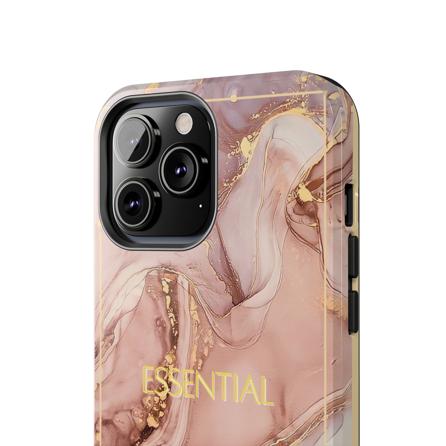 Essential -Custom Phone Case, Pink Blue Gold, Impact-Resistant Polycarbonate Shell, Wireless Charging, iPhone 7, 8, X, 11, 12, 13, 14 & more Printify