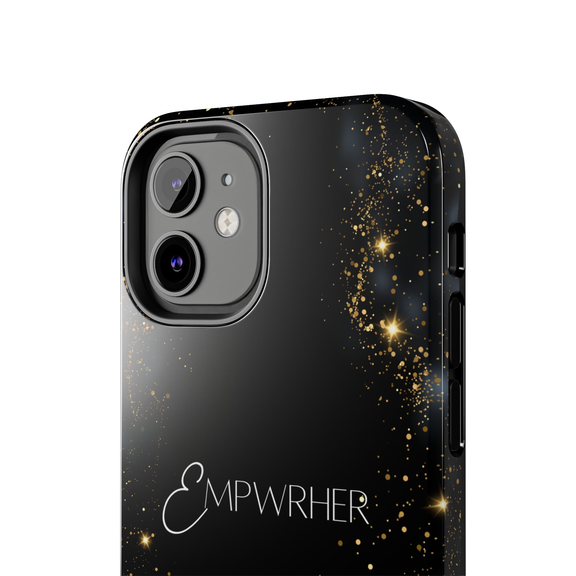 EMPWRHER Black Gold - Custom Phone Case, Impact-Resistant Polycarbonate Shell, Wireless Charging, iPhone 7, 8, X, 11, 12, 13, 14 & more. Printify