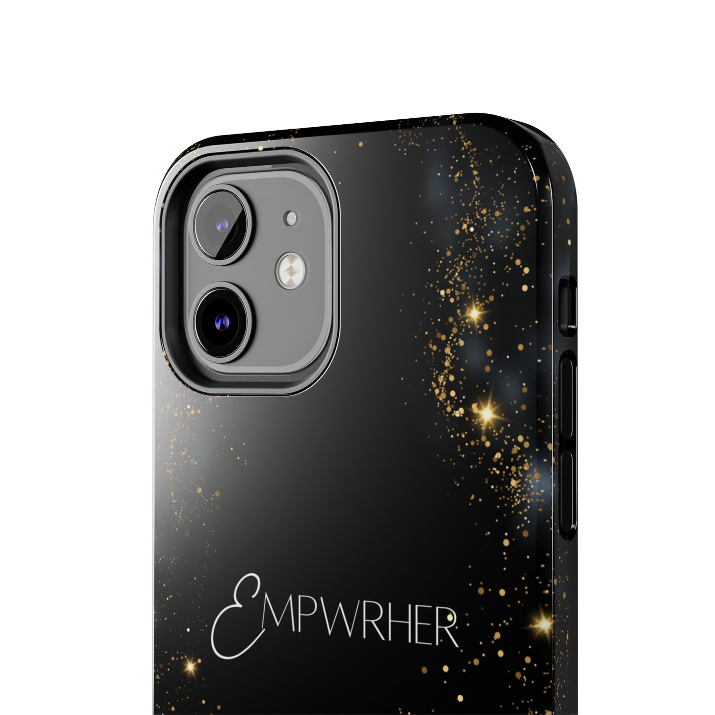 EMPWRHER Black Gold - Custom Phone Case, Impact-Resistant Polycarbonate Shell, Wireless Charging, iPhone 7, 8, X, 11, 12, 13, 14 & more. Printify