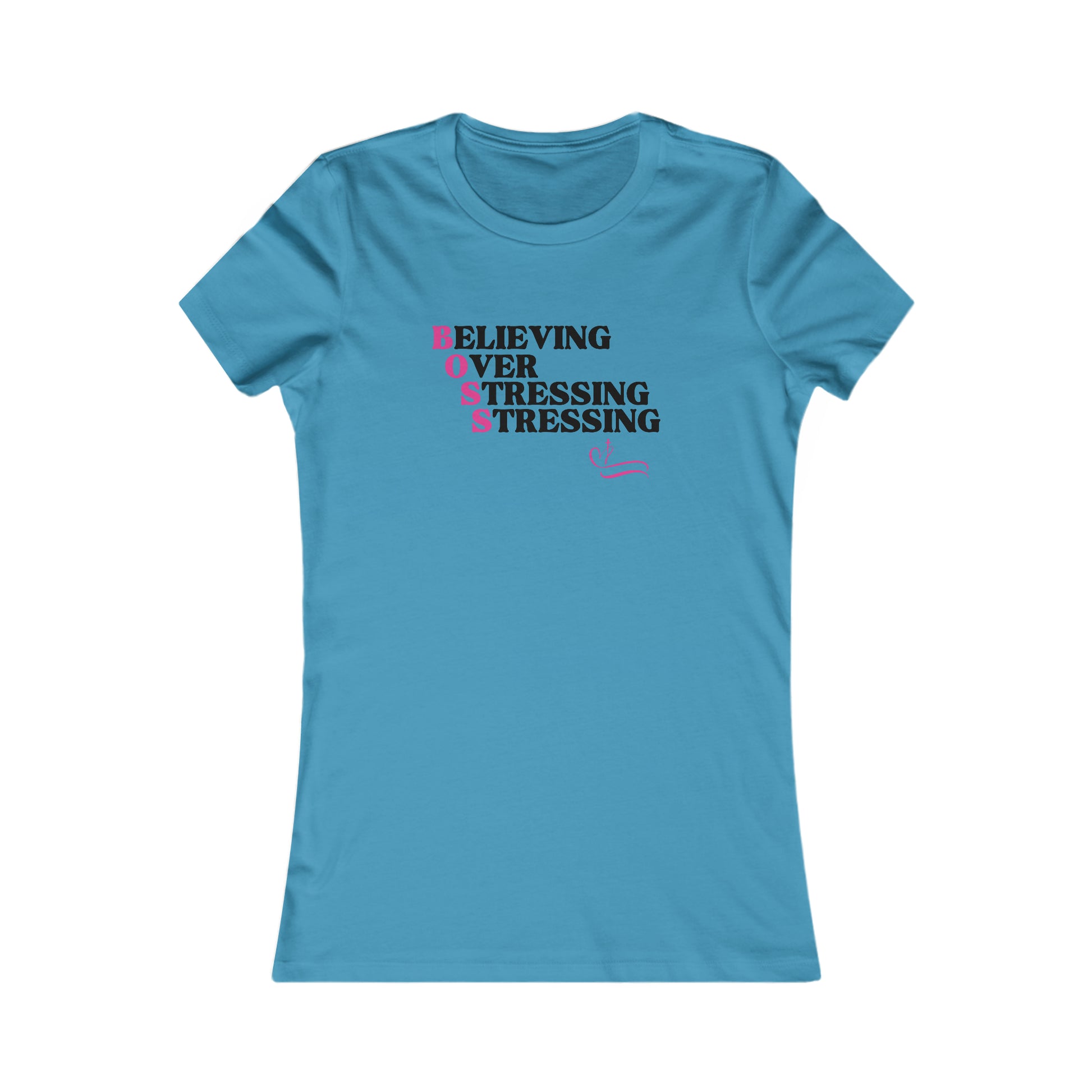 B.O.S.S - Believing Over Stressing Soft Blend Women's Tee Printify