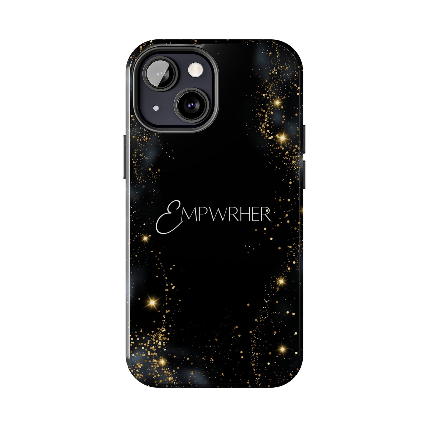 EMPWRHER Black Gold - Custom Phone Case, Impact-Resistant Polycarbonate Shell, Wireless Charging, iPhone 7, 8, X, 11, 12, 13, 14 & more. Printify