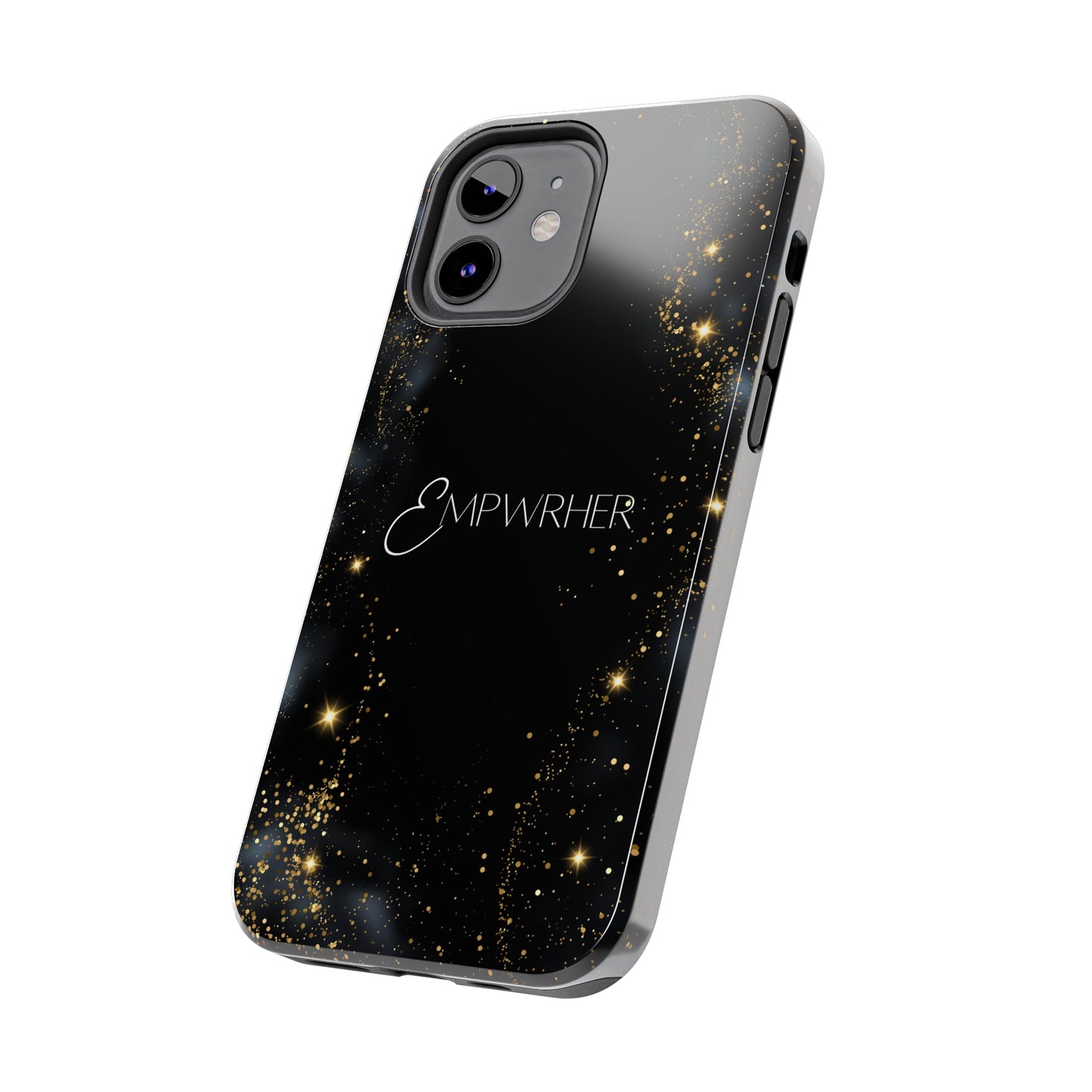 EMPWRHER Black Gold - Custom Phone Case, Impact-Resistant Polycarbonate Shell, Wireless Charging, iPhone 7, 8, X, 11, 12, 13, 14 & more. Printify