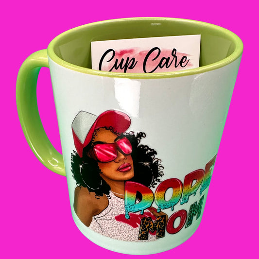 Dope Mom Two-Tone Ceramic Mug T Styles Online