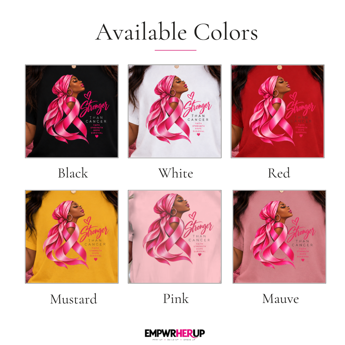 Stronger Than Cancer Shirt, Breast Cancer Awareness T-Shirt, Pink Ribbon Tee, Cancer Survivor Gift, Faith Hope Warrior Shirt for Women Printify