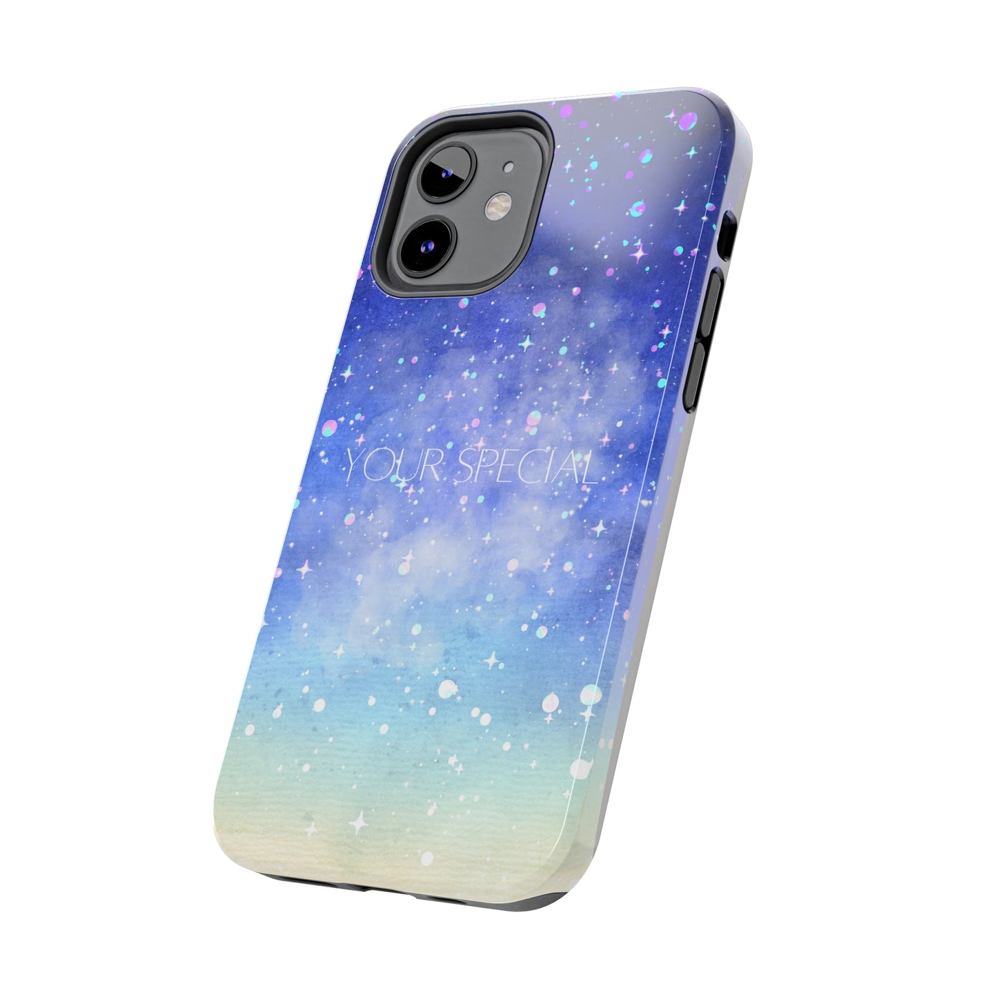 Your Special  - Blue - Custom Phone Case, Impact-Resistant Polycarbonate Shell, Wireless Charging, iPhone 7, 8, X, 11, 12, 13, 14 & more. Printify