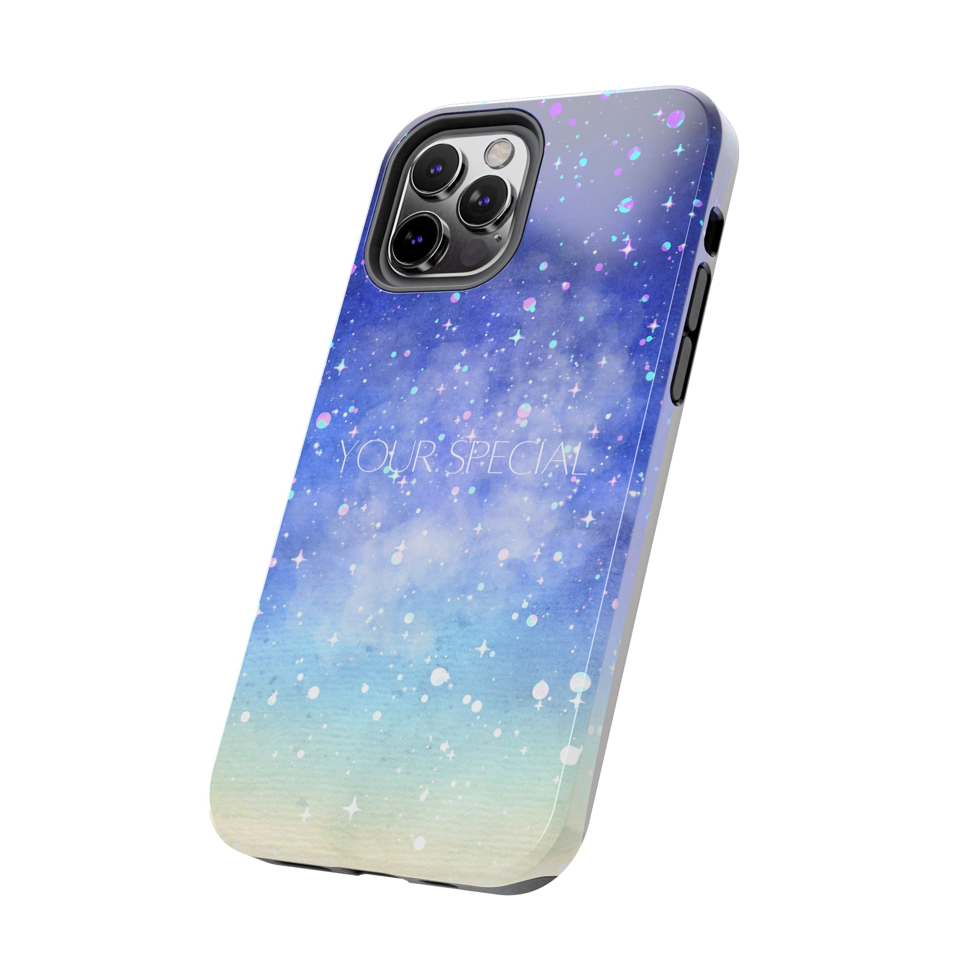 Your Special  - Blue - Custom Phone Case, Impact-Resistant Polycarbonate Shell, Wireless Charging, iPhone 7, 8, X, 11, 12, 13, 14 & more. Printify