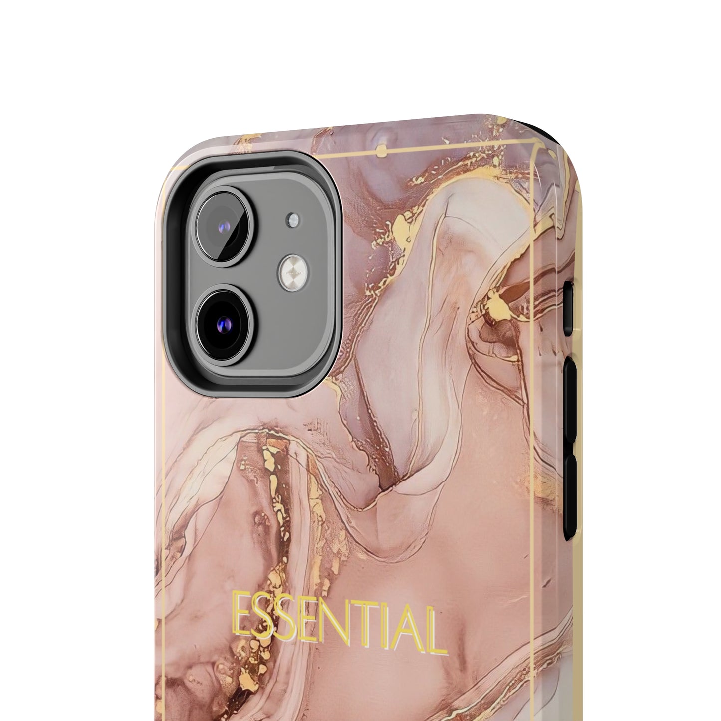 Essential -Custom Phone Case, Pink Blue Gold, Impact-Resistant Polycarbonate Shell, Wireless Charging, iPhone 7, 8, X, 11, 12, 13, 14 & more Printify