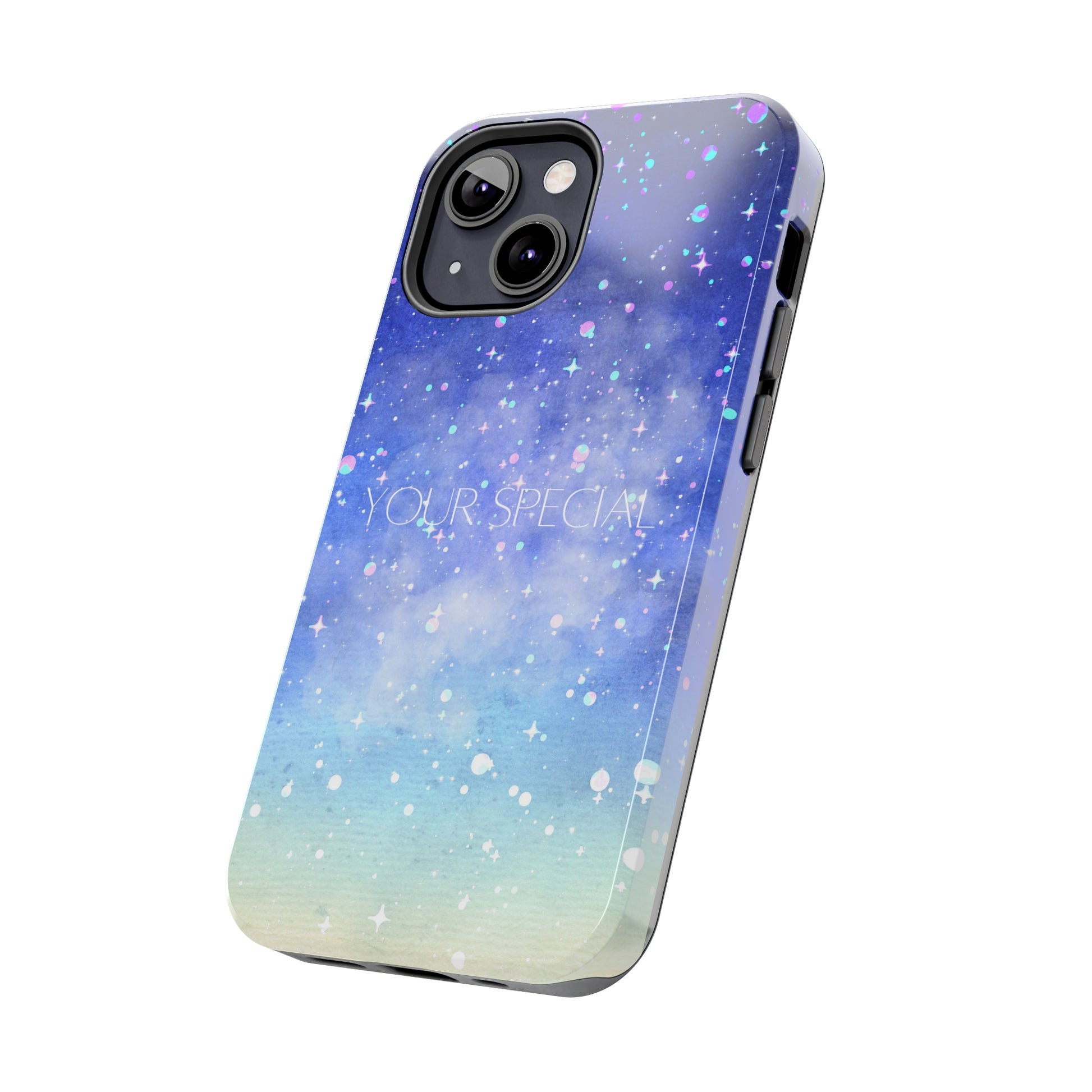 Your Special  - Blue - Custom Phone Case, Impact-Resistant Polycarbonate Shell, Wireless Charging, iPhone 7, 8, X, 11, 12, 13, 14 & more. Printify