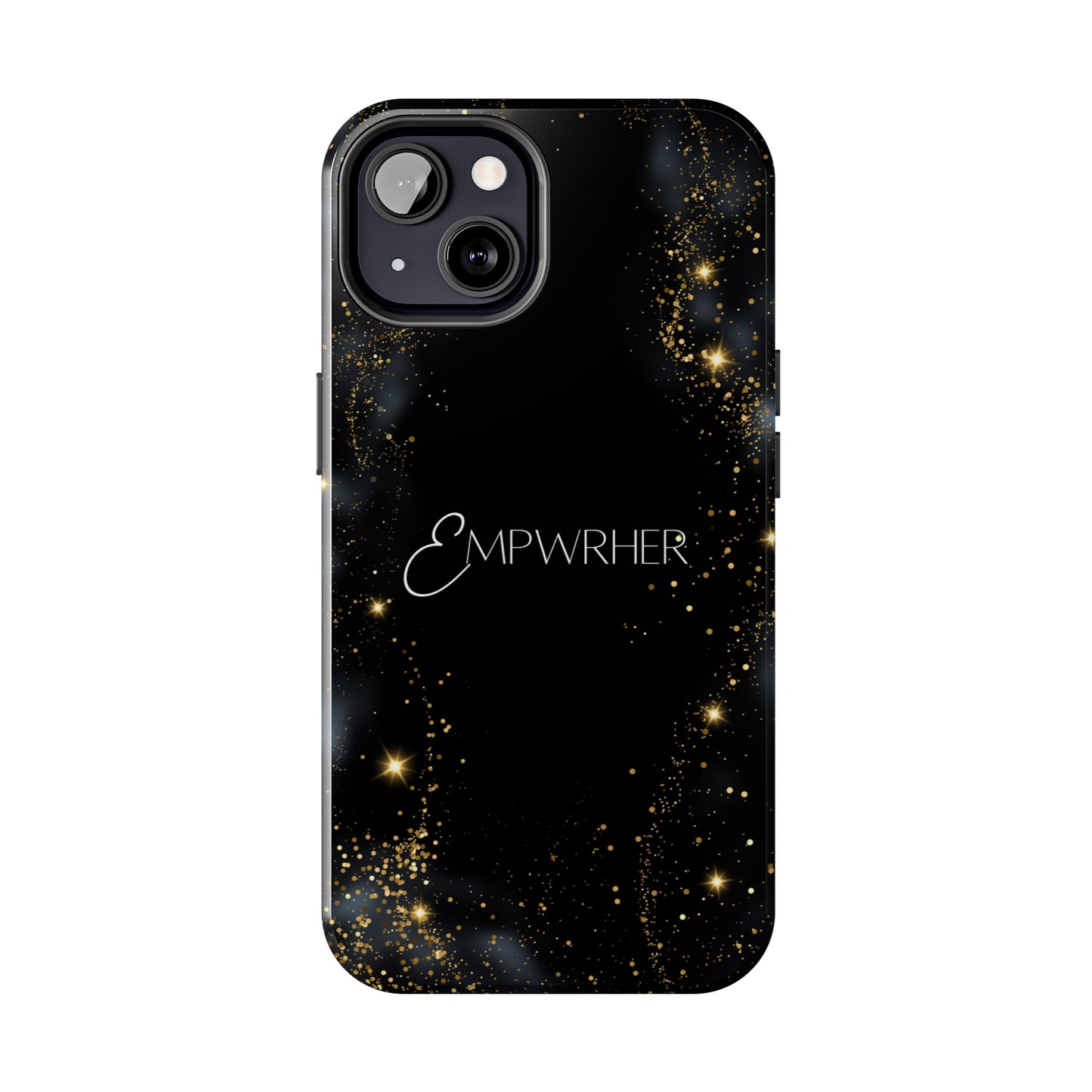 EMPWRHER Black Gold - Custom Phone Case, Impact-Resistant Polycarbonate Shell, Wireless Charging, iPhone 7, 8, X, 11, 12, 13, 14 & more. Printify