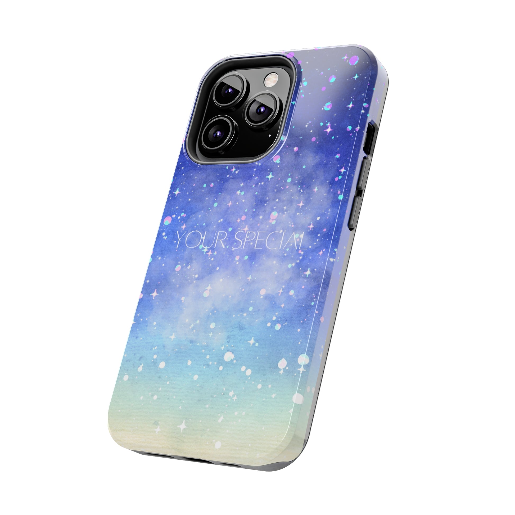 Your Special  - Blue - Custom Phone Case, Impact-Resistant Polycarbonate Shell, Wireless Charging, iPhone 7, 8, X, 11, 12, 13, 14 & more. Printify