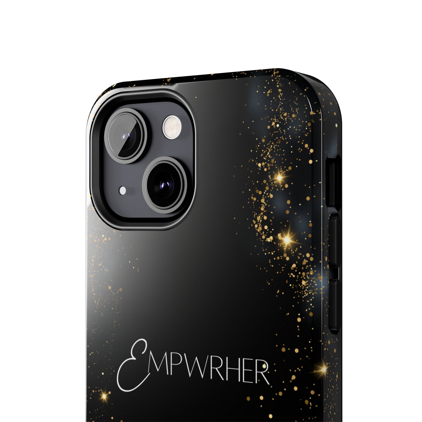 EMPWRHER Black Gold - Custom Phone Case, Impact-Resistant Polycarbonate Shell, Wireless Charging, iPhone 7, 8, X, 11, 12, 13, 14 & more. Printify