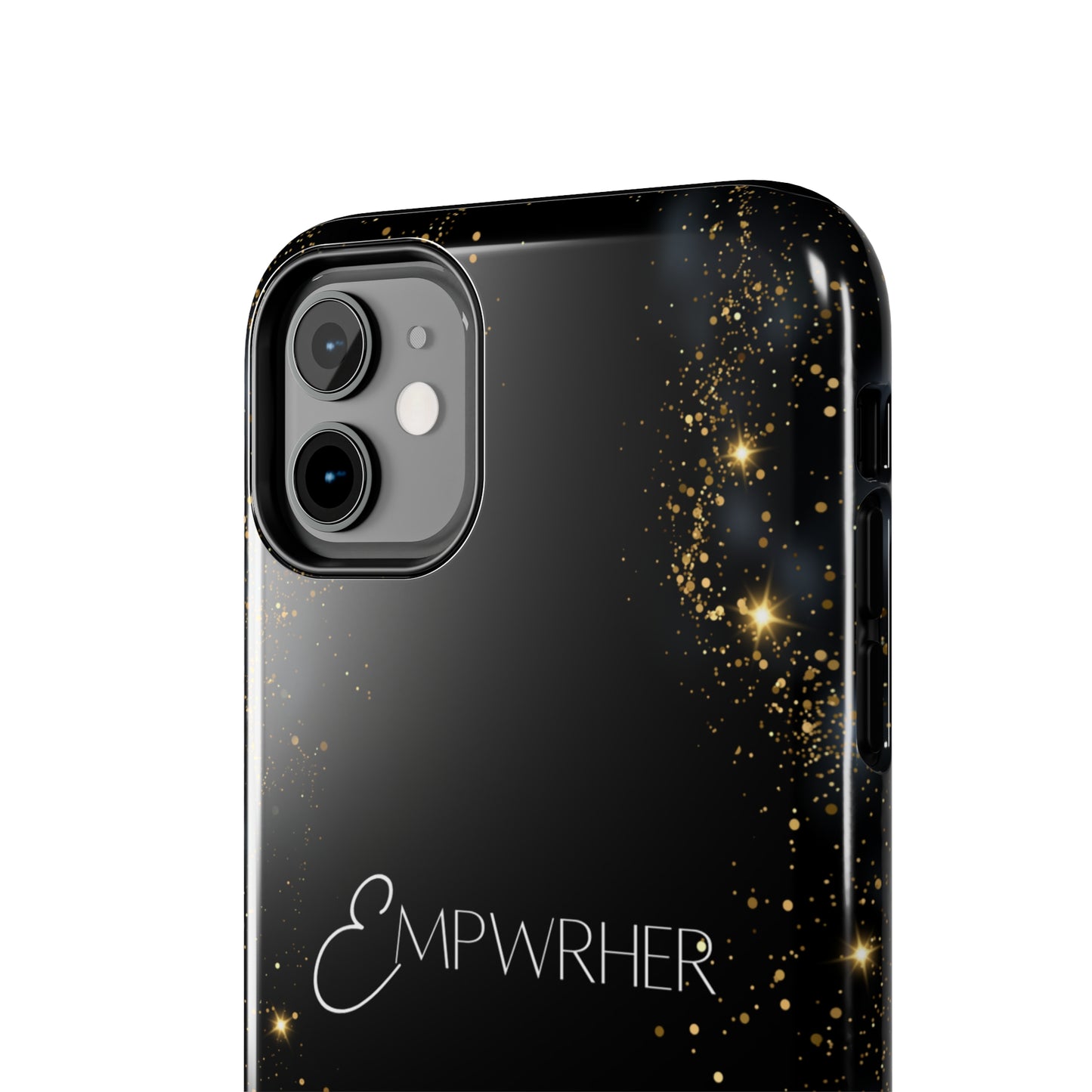 EMPWRHER Black Gold - Custom Phone Case, Impact-Resistant Polycarbonate Shell, Wireless Charging, iPhone 7, 8, X, 11, 12, 13, 14 & more. Printify