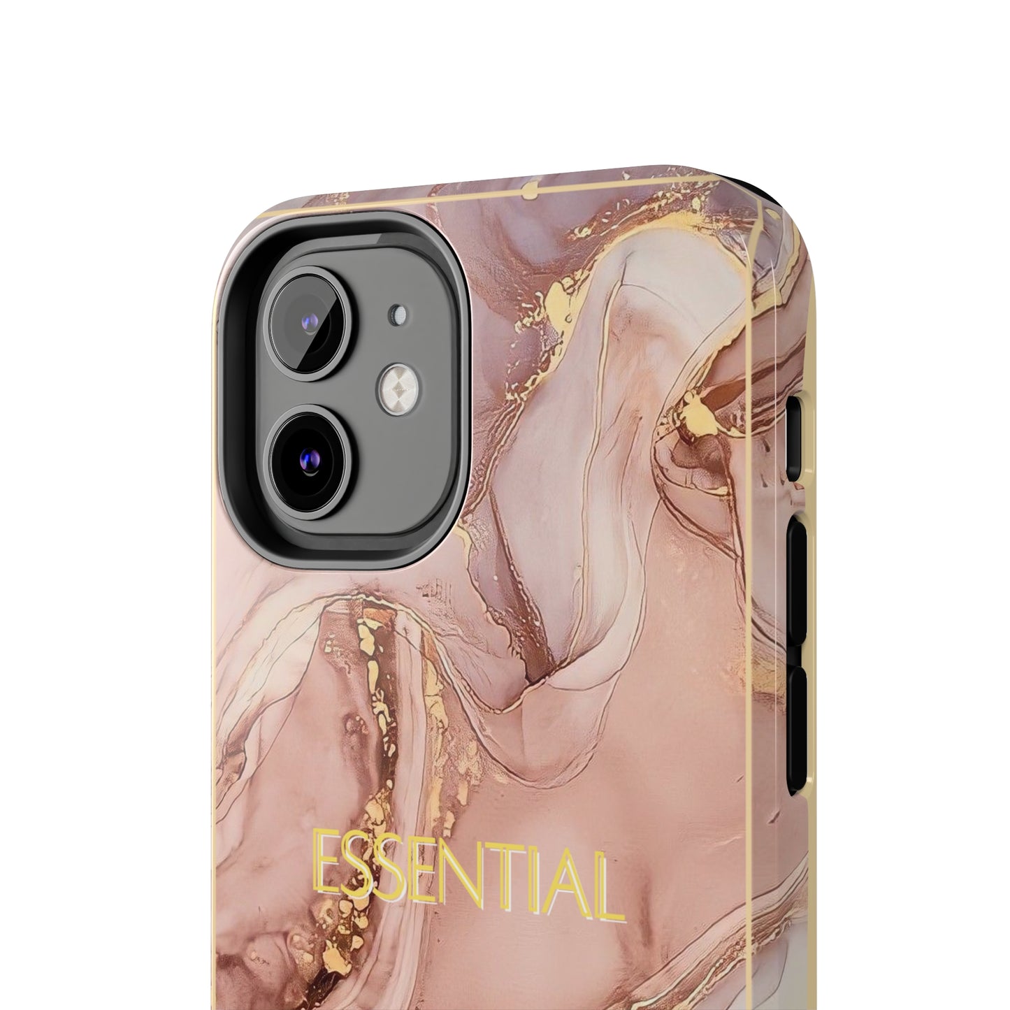 Essential -Custom Phone Case, Pink Blue Gold, Impact-Resistant Polycarbonate Shell, Wireless Charging, iPhone 7, 8, X, 11, 12, 13, 14 & more Printify