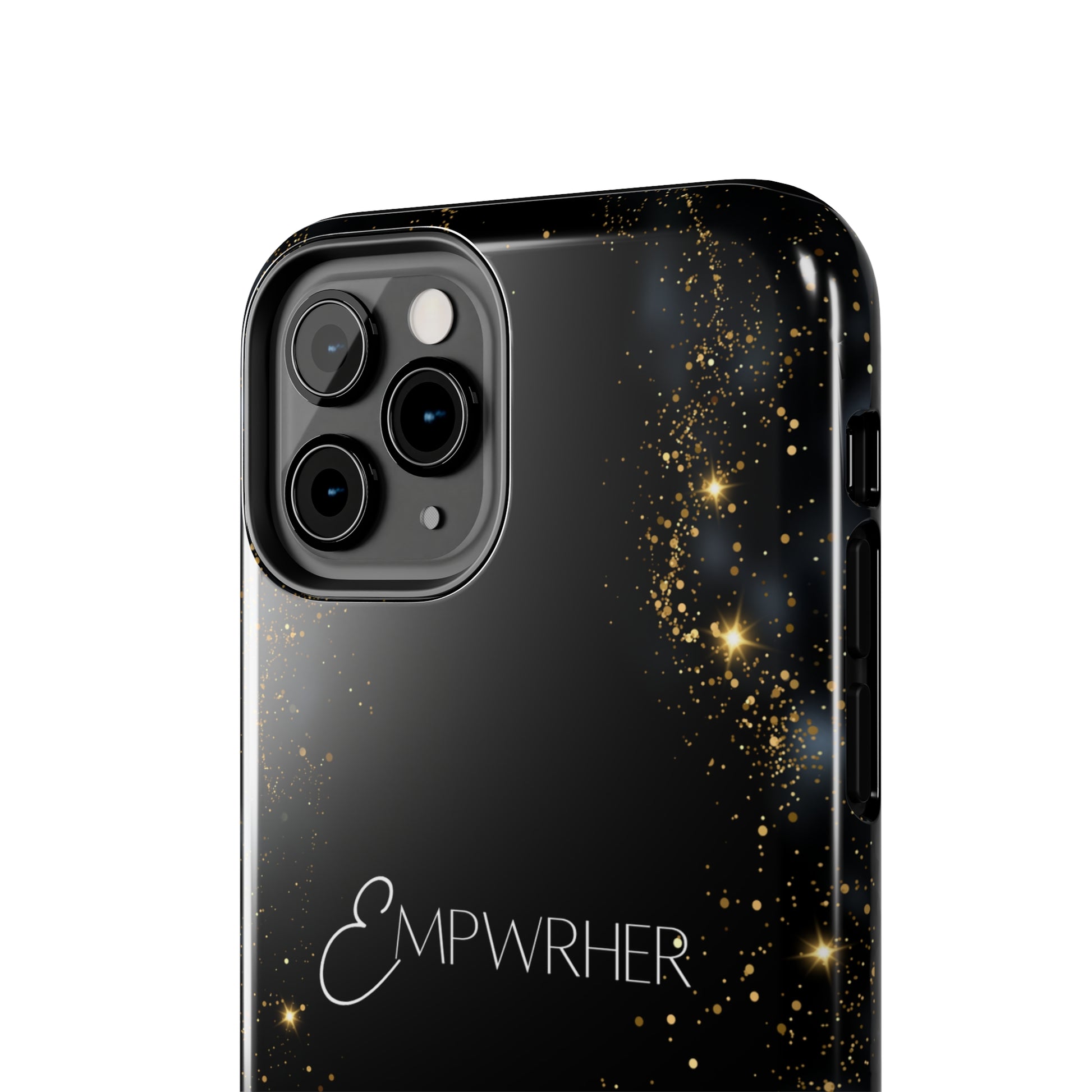 EMPWRHER Black Gold - Custom Phone Case, Impact-Resistant Polycarbonate Shell, Wireless Charging, iPhone 7, 8, X, 11, 12, 13, 14 & more. Printify