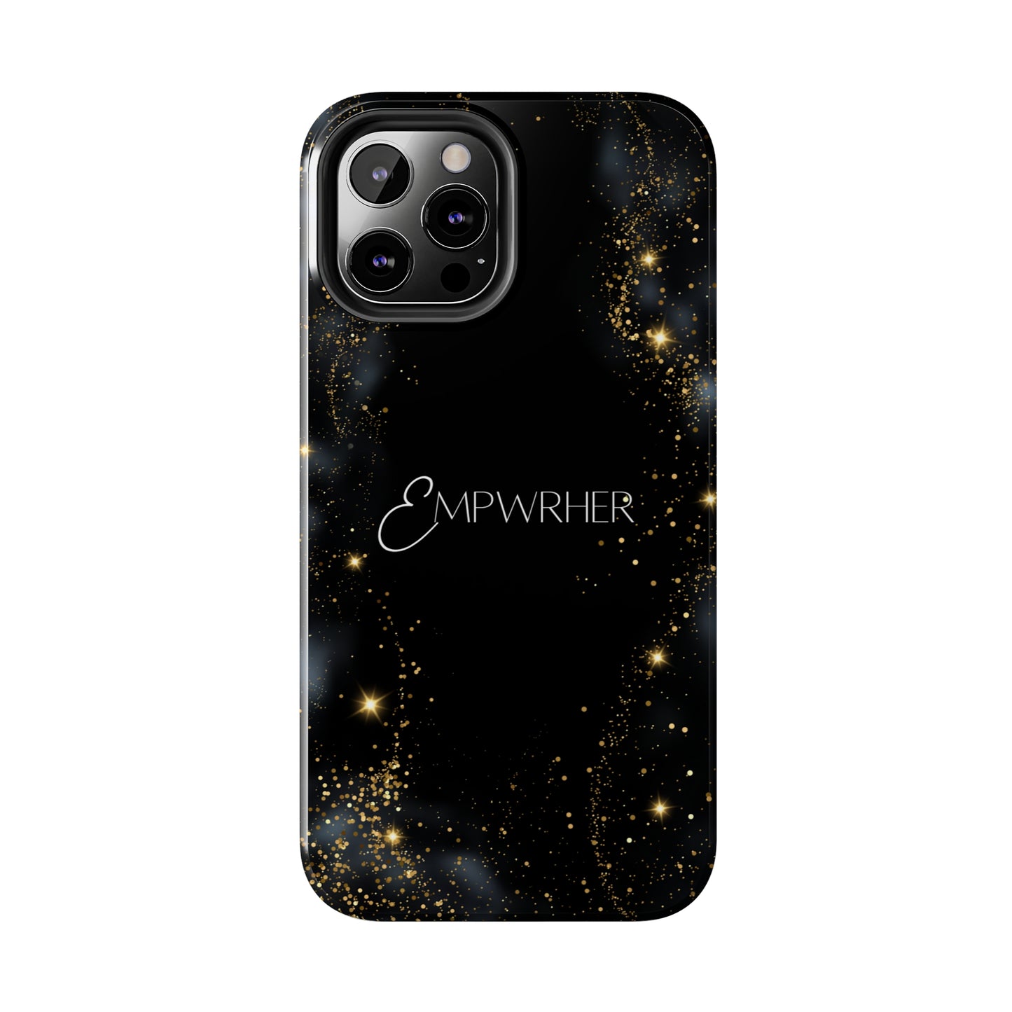 EMPWRHER Black Gold - Custom Phone Case, Impact-Resistant Polycarbonate Shell, Wireless Charging, iPhone 7, 8, X, 11, 12, 13, 14 & more. Printify