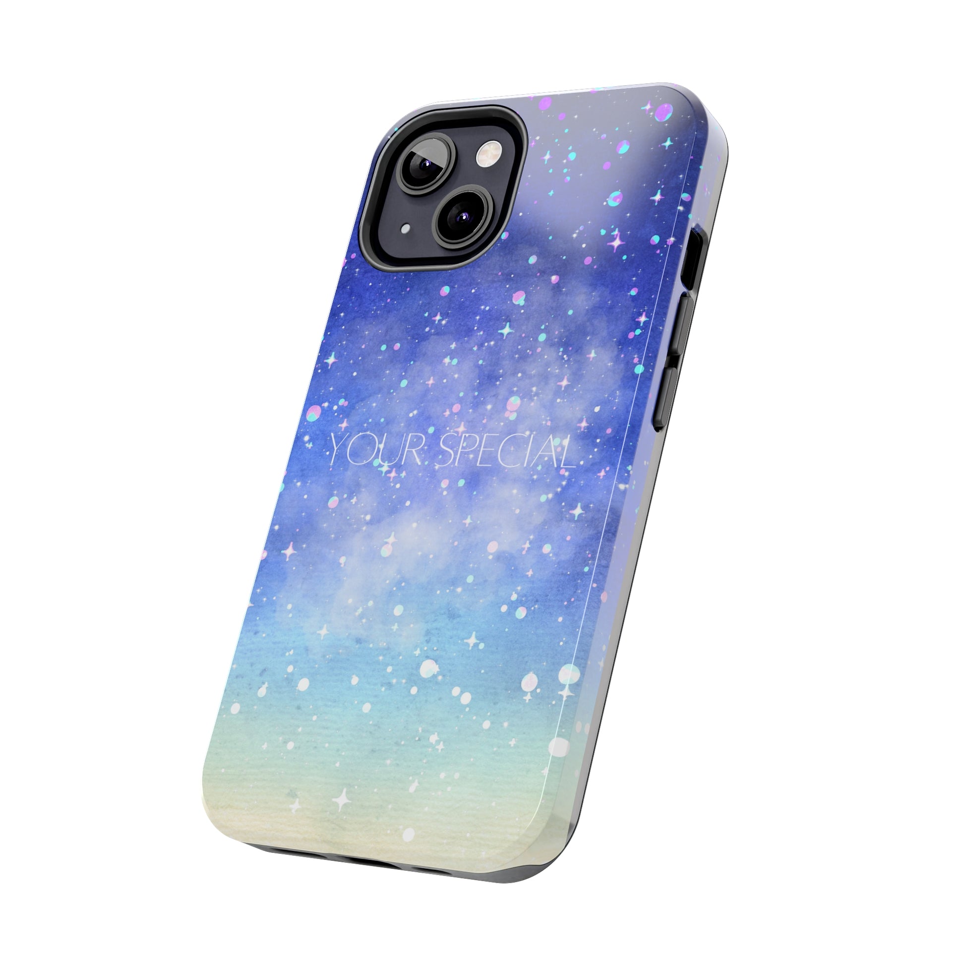 Your Special  - Blue - Custom Phone Case, Impact-Resistant Polycarbonate Shell, Wireless Charging, iPhone 7, 8, X, 11, 12, 13, 14 & more. Printify