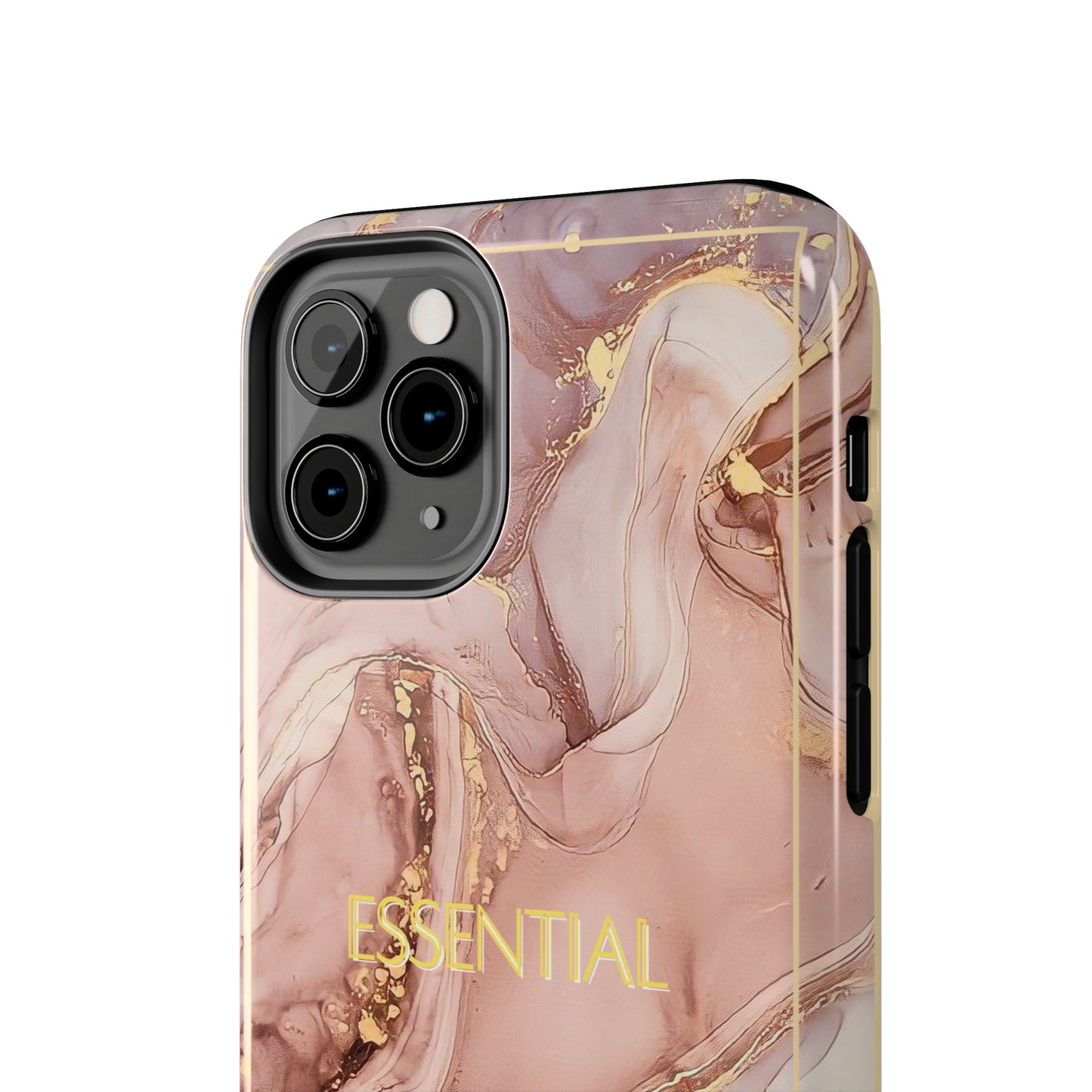 Essential -Custom Phone Case, Pink Blue Gold, Impact-Resistant Polycarbonate Shell, Wireless Charging, iPhone 7, 8, X, 11, 12, 13, 14 & more Printify