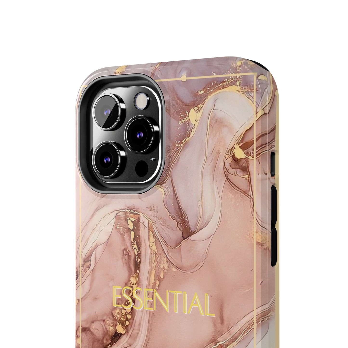 Essential -Custom Phone Case, Pink Blue Gold, Impact-Resistant Polycarbonate Shell, Wireless Charging, iPhone 7, 8, X, 11, 12, 13, 14 & more Printify