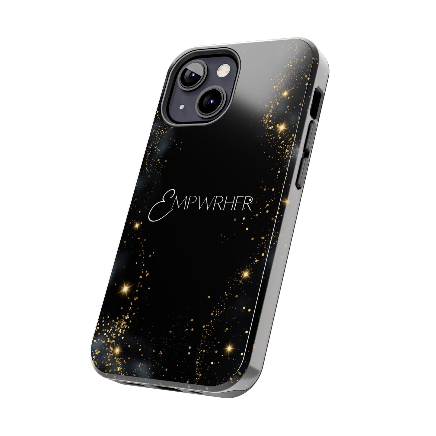 EMPWRHER Black Gold - Custom Phone Case, Impact-Resistant Polycarbonate Shell, Wireless Charging, iPhone 7, 8, X, 11, 12, 13, 14 & more. Printify