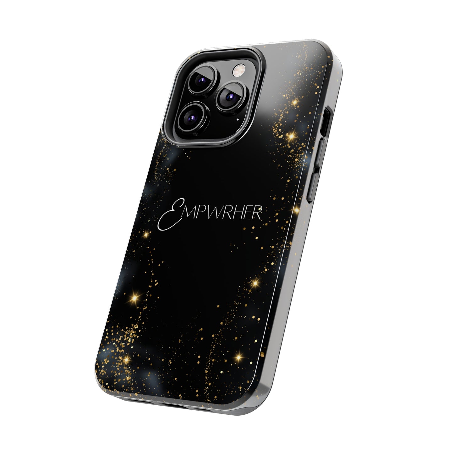 EMPWRHER Black Gold - Custom Phone Case, Impact-Resistant Polycarbonate Shell, Wireless Charging, iPhone 7, 8, X, 11, 12, 13, 14 & more. Printify