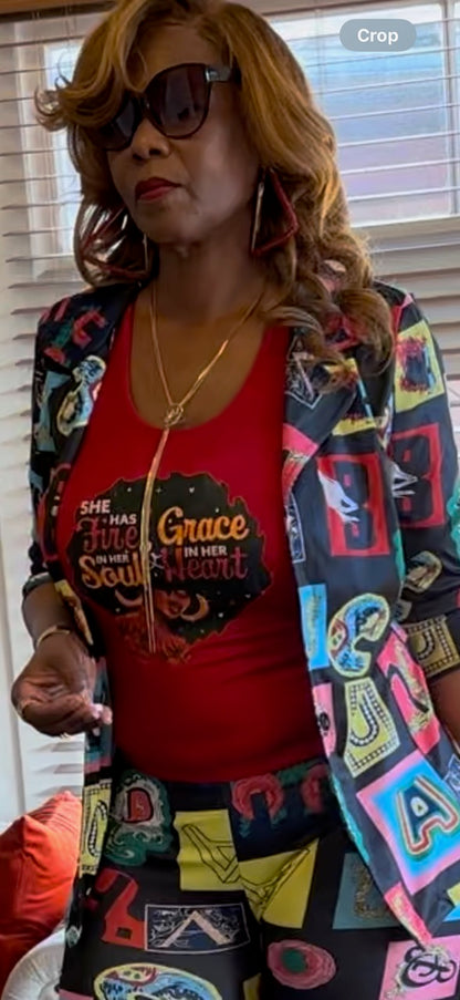 She Has Fire In Her Soul & Grace In Her Heart Tee T Styles Online