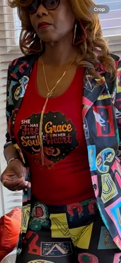 She Has Fire In Her Soul & Grace In Her Heart Tee T Styles Online