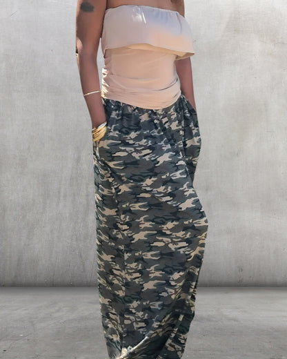 Oversized Camouflage Skirt T Styles Online