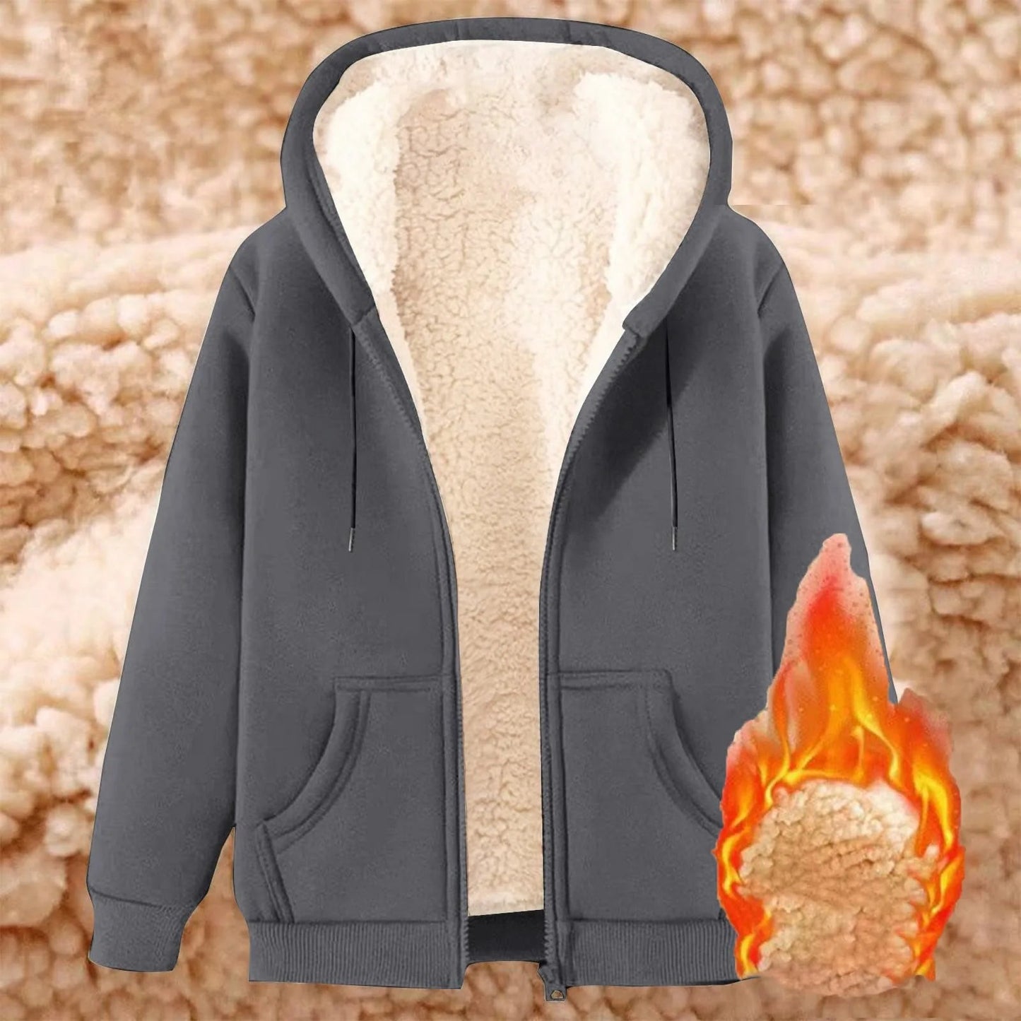 Women’s Thick Fleece Zip-Up Hoodie T Styles Online