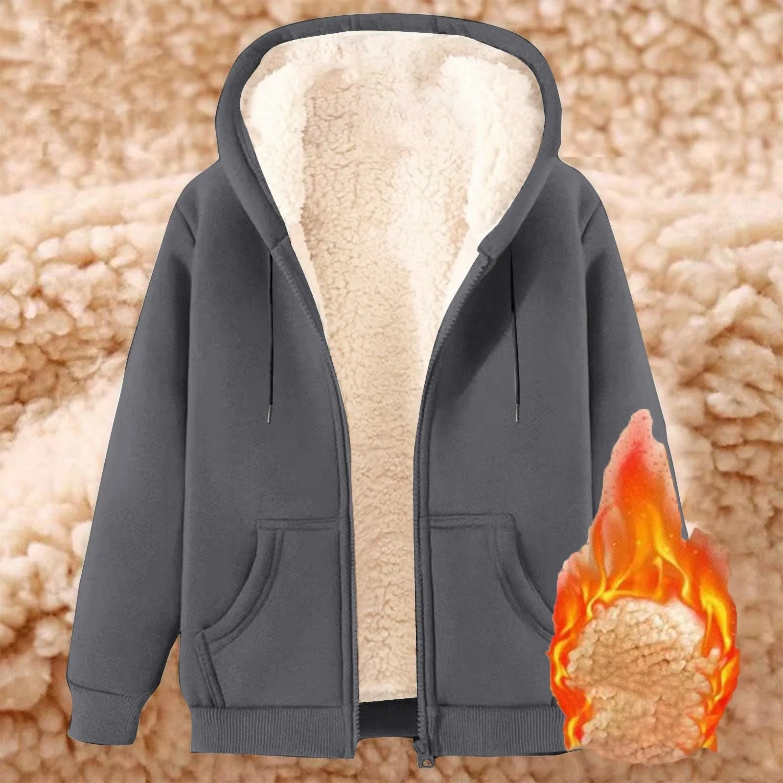 Women’s Thick Fleece Zip-Up Hoodie T Styles Online
