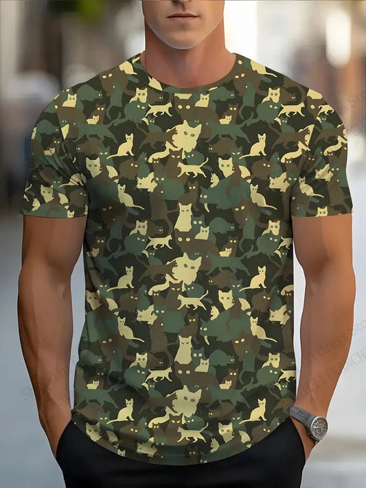 Mens Camouflage Camo 3d Print T-shirt Men Women Fashion Casual Short Sleeve Tshirt Kids Tops Tees Outdoor Sports Clothing Breath T Styles Online