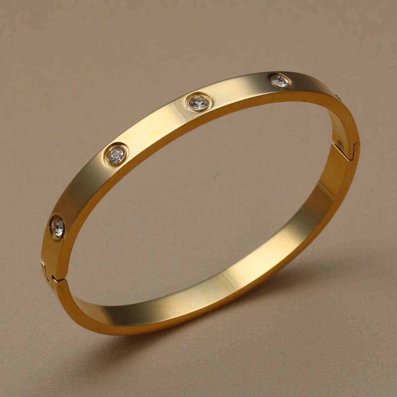 2PCS Fashion Stainless Steel Crystal Gold Color Bracelet Women Jewellery Bangle Party Gift XCB-017 T Styles Online