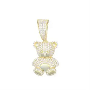 Exquisite Moissanite Bear Pendant Necklace T Styles Online