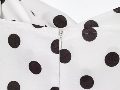 European and American style 2025 summer new sexy hot girl low-cut slim polka dot suspender dress T Styles Online