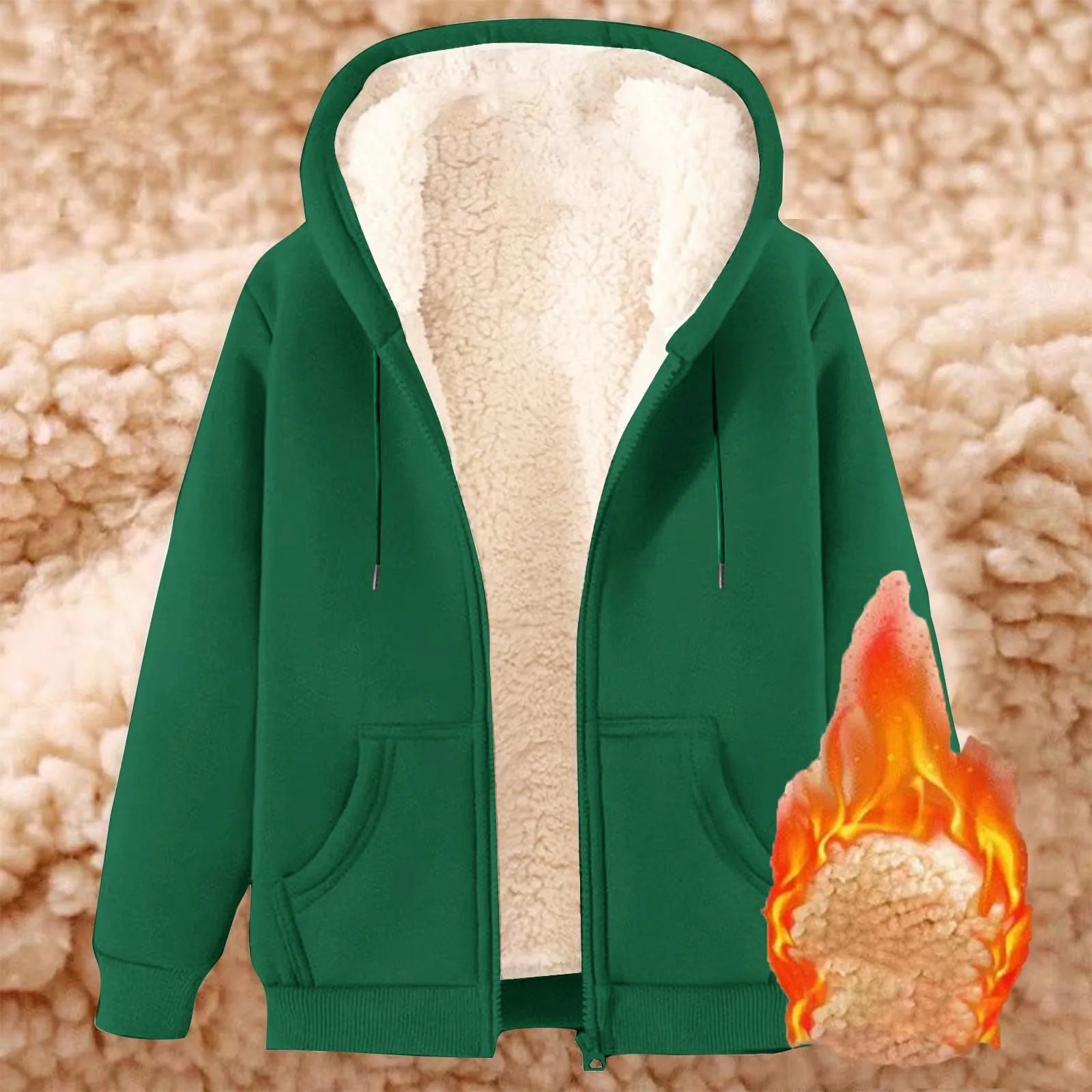 Women’s Thick Fleece Zip-Up Hoodie T Styles Online