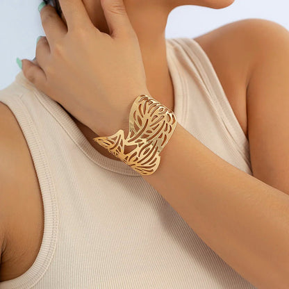 Gold Leaf Cuff Bracelet T Styles Online