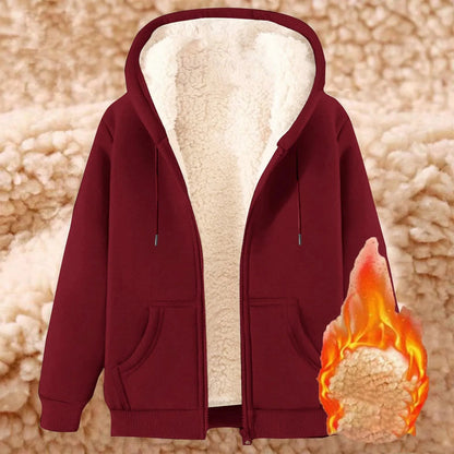 Women’s Thick Fleece Zip-Up Hoodie T Styles Online