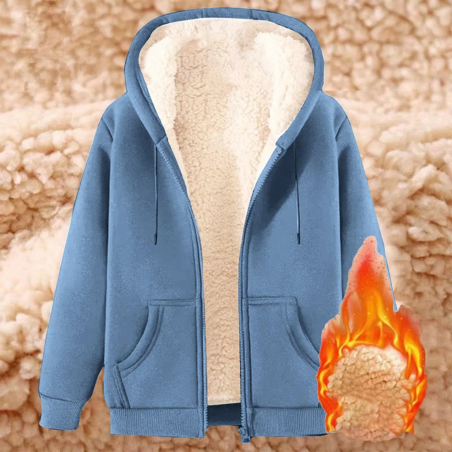 Women’s Thick Fleece Zip-Up Hoodie T Styles Online